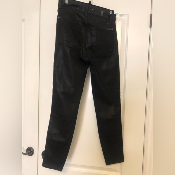 DEAL! Black coated gorgeous designer high rise jeans with cool side seam, 27 - Picture 2 of 8